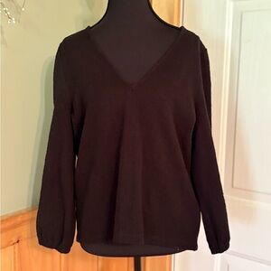 Madewell Black Knit Top size M